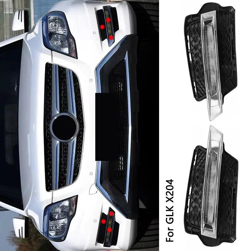 

For Mercedes Benz GLK X204 W204 2048853022 DRL Light Front Fog Lamp Cover Chrome Trim Grille A2048852922 A2048853974 A2048854074