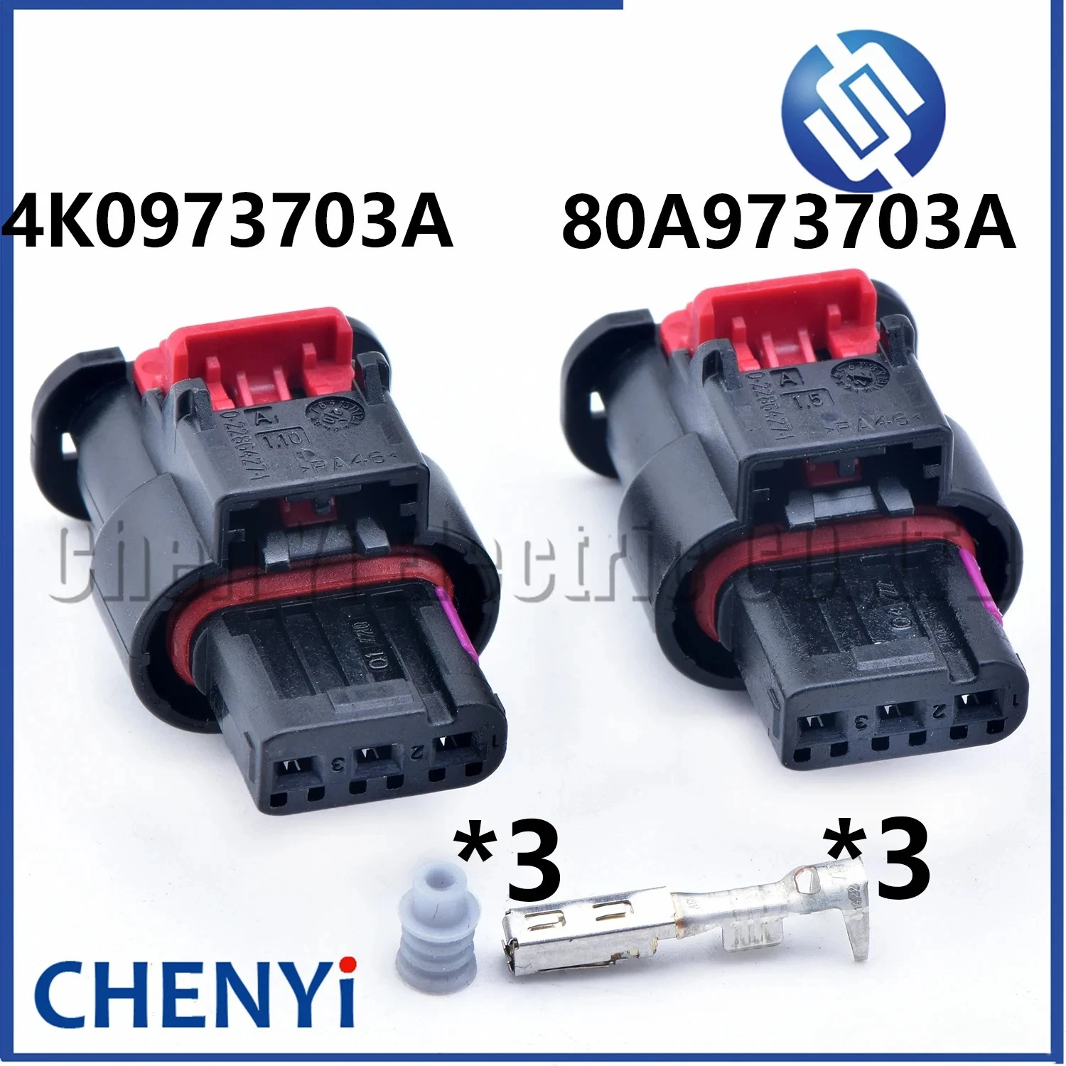 3 Pin Auto waterproof connector PDC Parking radar Sensor Plug 80A973703A 4K0973703A 80A 973 703 A 4K0 973 703 A