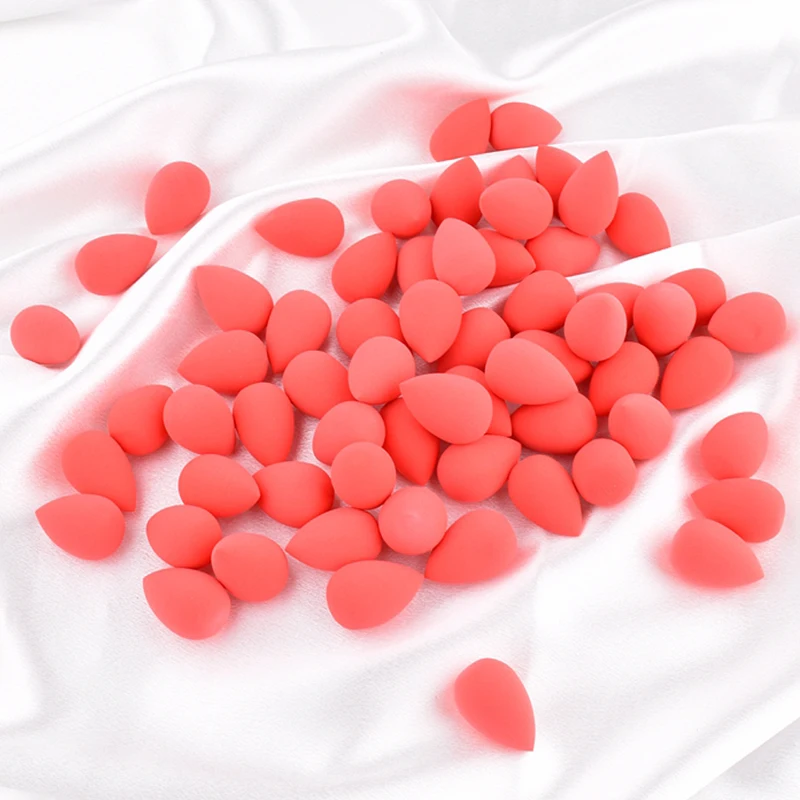 100Pcs Wholesale Mini Makeup Sponge Soft Small Beauty Egg Puff Foundation Concealer Sponge Mix Powder Cosmetic Puff Makeup Tools