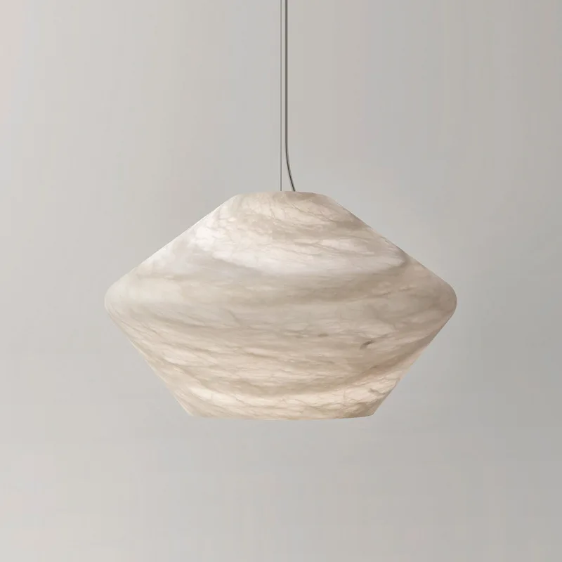 Nordic Imitation Pendant Lights Marble Bedroom Bedsides Wabi Sabi Retro Cafe Kitchen Lighting Fixture Restaurant LED Chandeliers