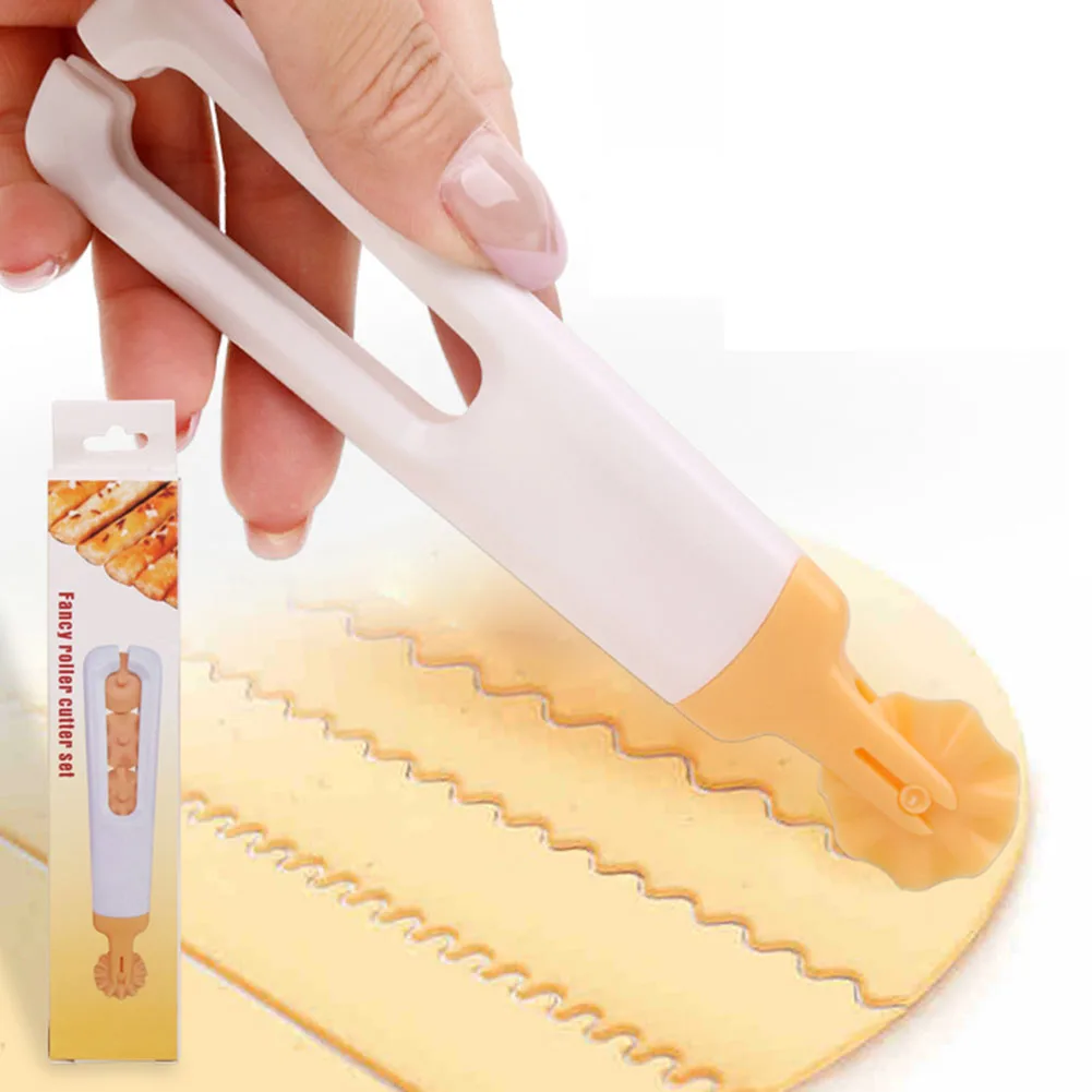 أداة خبز مقسم العجين البلاستيكية ، عجلة شبكة السحب ، البيتزا ، المعجنات ، قاطع الأسطوانة الشبكية ، أدوات قطع الخبز بالمطبخ #4