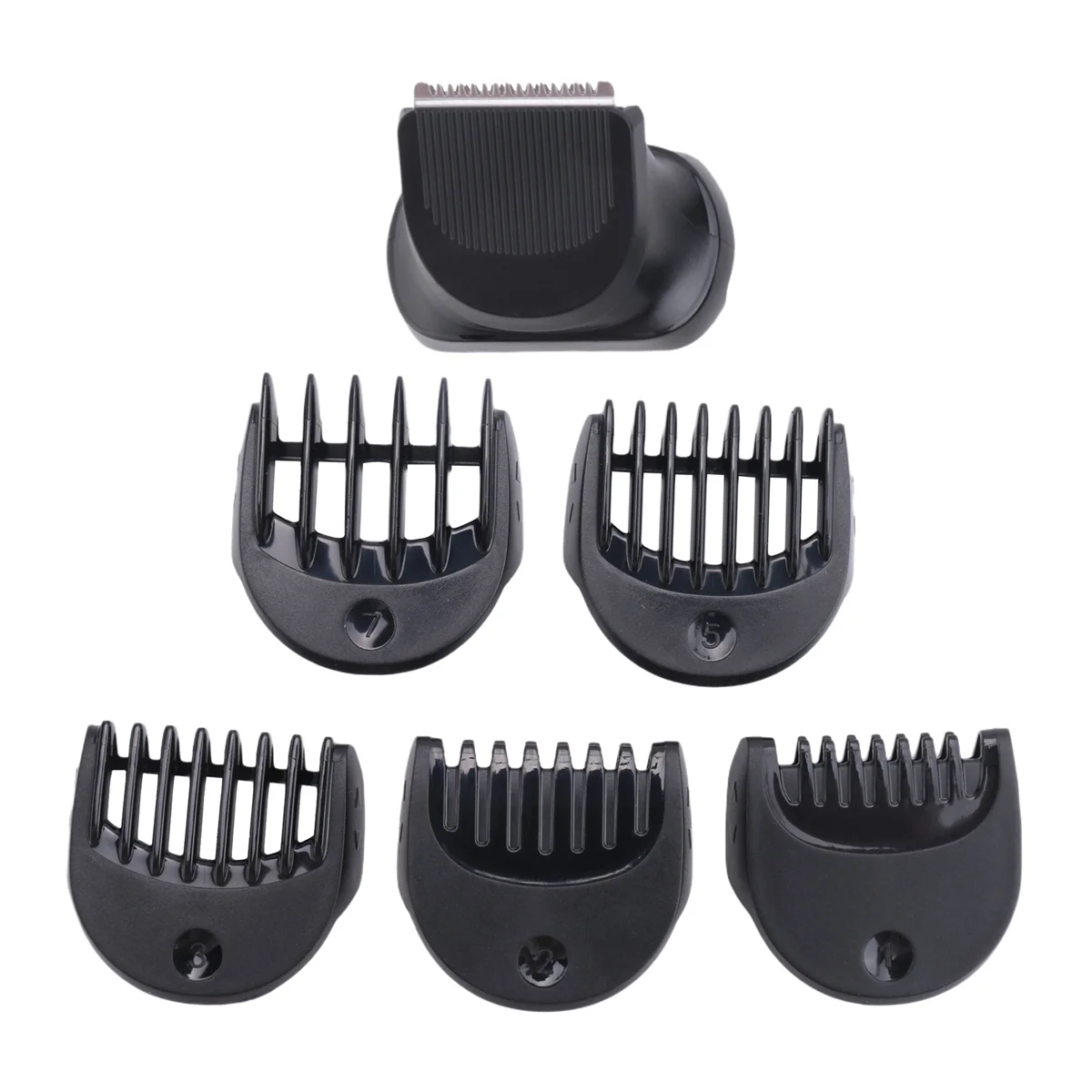 XFDE Beard Trimmer Head, Replacement Shaver Trimmer Head with 5-Piece 1/2/3/5/7Mm Guide Comb Trimming Set for Braun Series 3