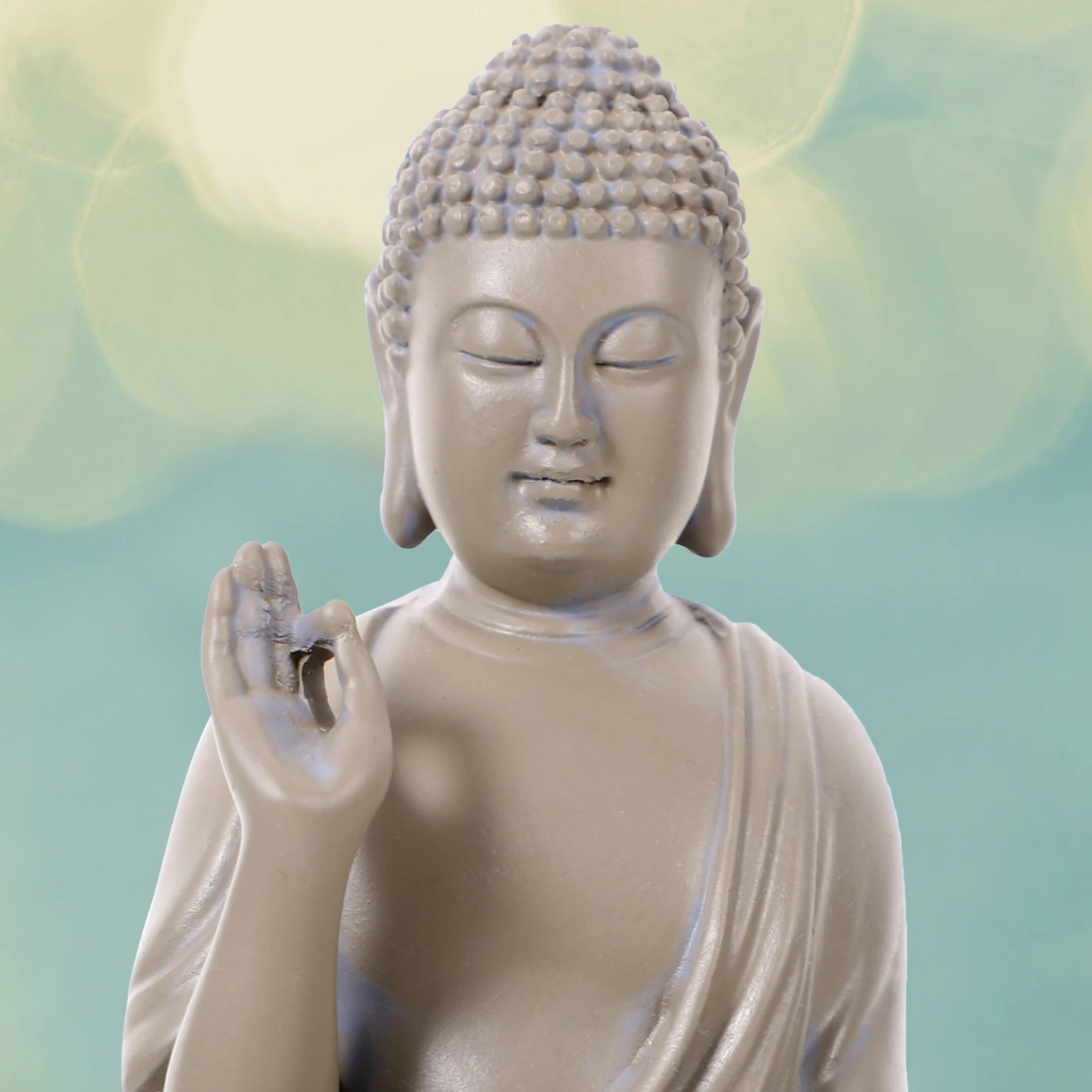 

Sitting Buddha Statue Resin Aquarium Decoration Zen Style Artificial Buddha Sculpture Fish Tank Decor Zen Style Adornment