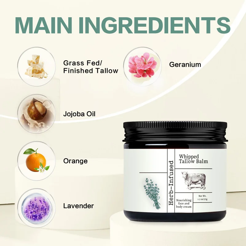 

Bee Venom Infused Beef Tallow Cream 37g Hydrating Moisturizing Soothes Dry Skin for Skin Care