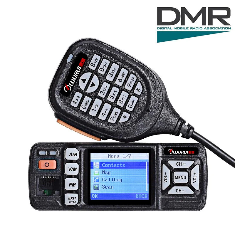 Wurui D300 DMR radios digital walkie talkie Radio stations devices Mobile ham professional communicator 100km Amateur VHF UHF