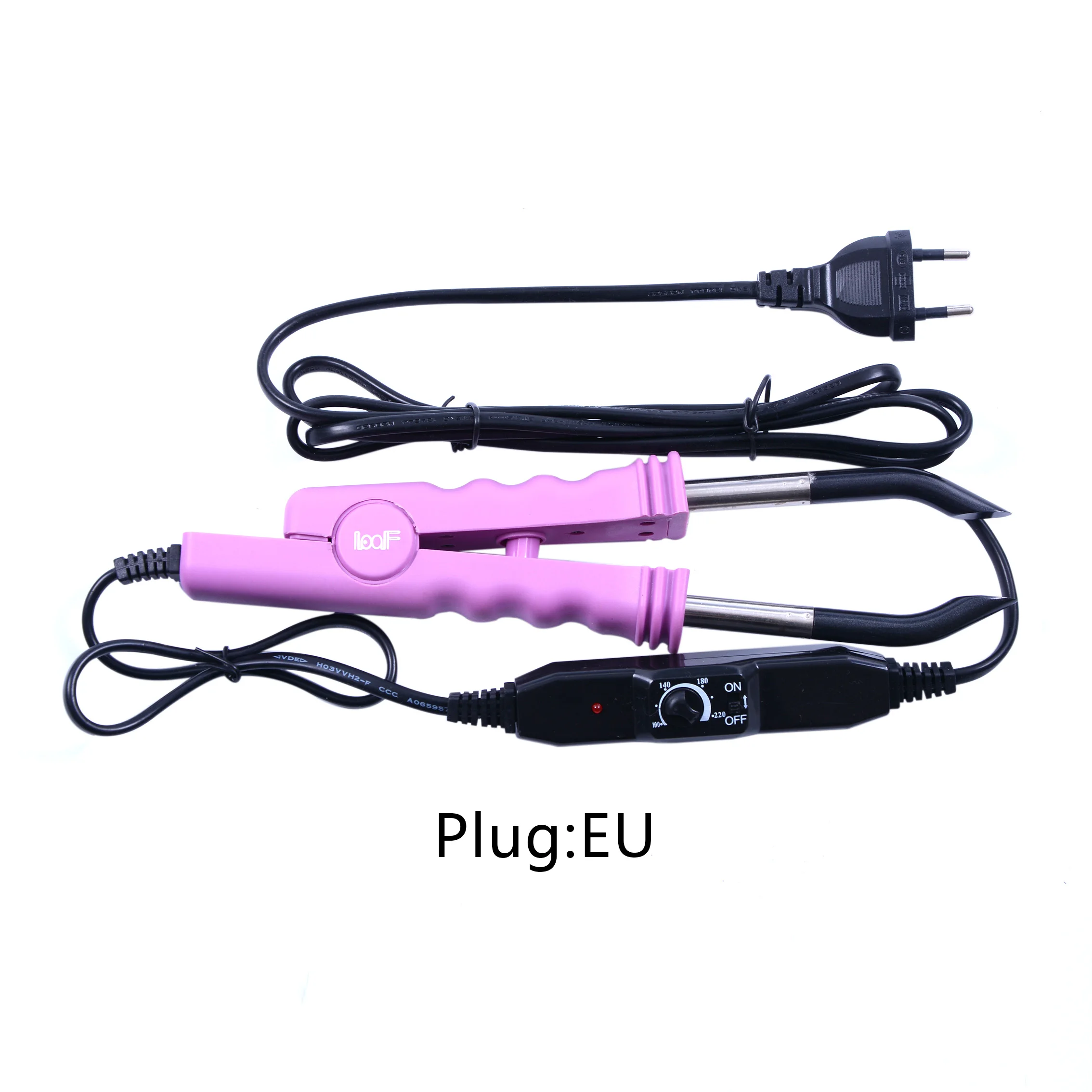 1 Set Professional Variable Adjustable Heat Control FLAT PLATE Fusion Hair Extension Keratin Bonding Salon Tool Heat Iron Wand