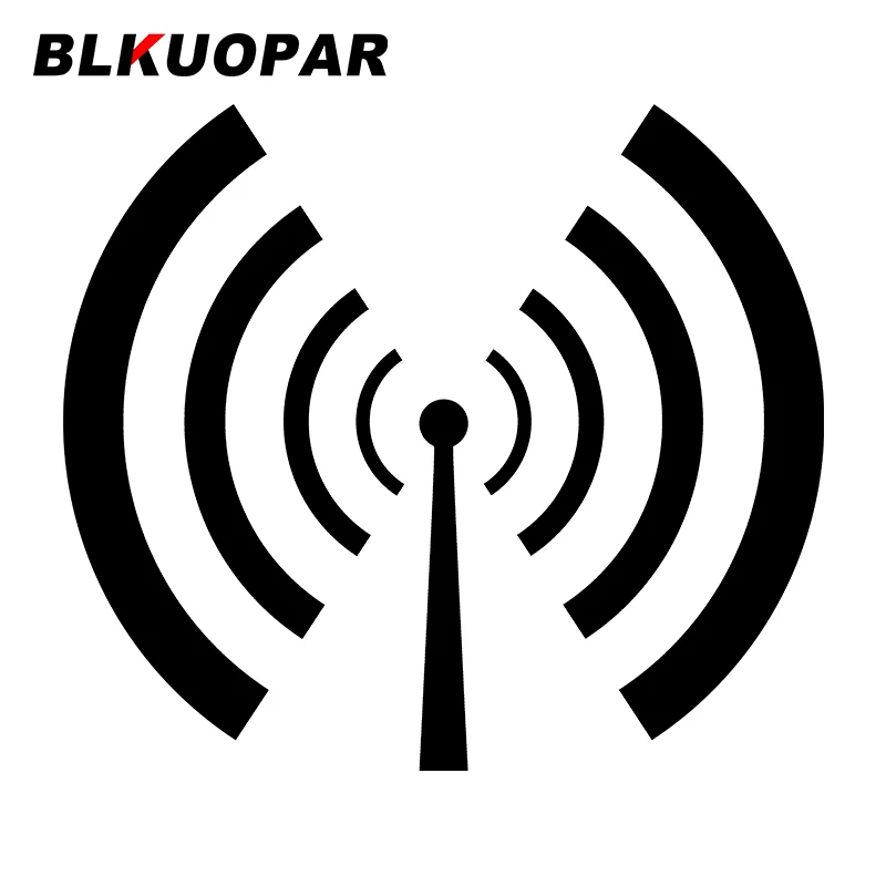 BLKUOPAR for Wireless Signal Reception Car Stickers Simple Graffiti Decals Die Cut Scratch-Proof Motorcycle Windshield Decor