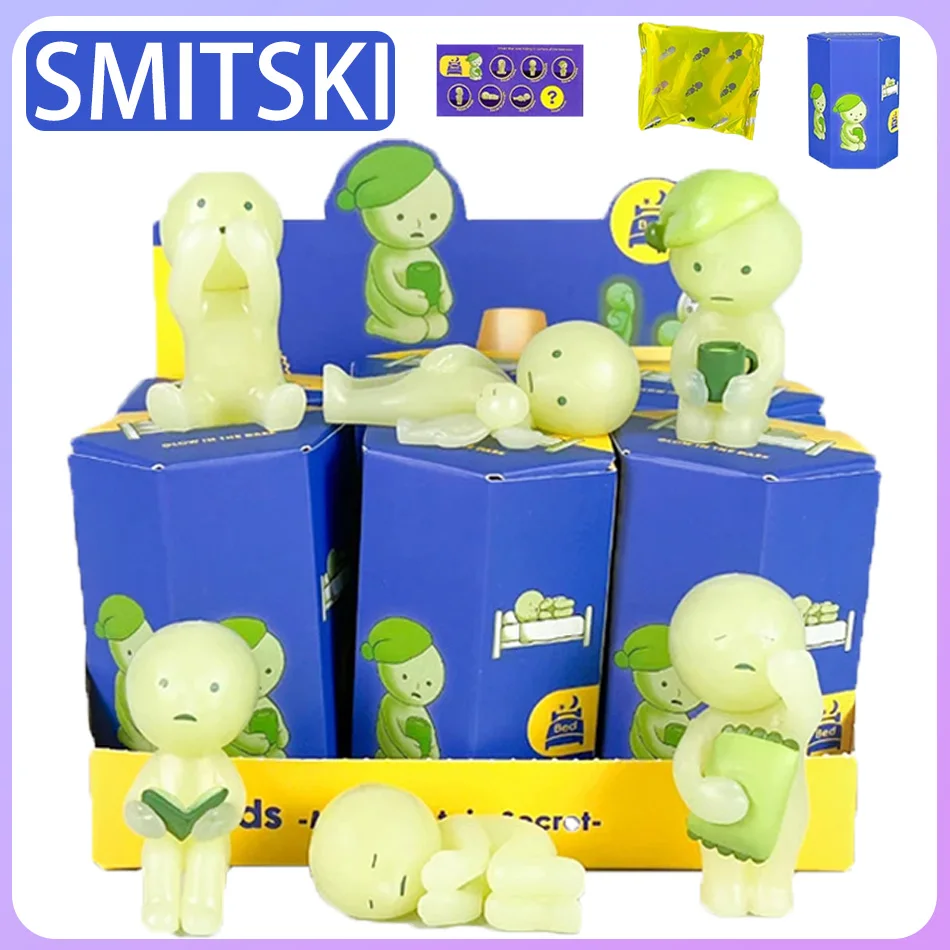 

Высококачественная милая серия SMISKI lIVING, 6 шт./компл., серебристая зеленая кукла, фигурки, украшение, модель игрушки, фанаты, подарки для детей