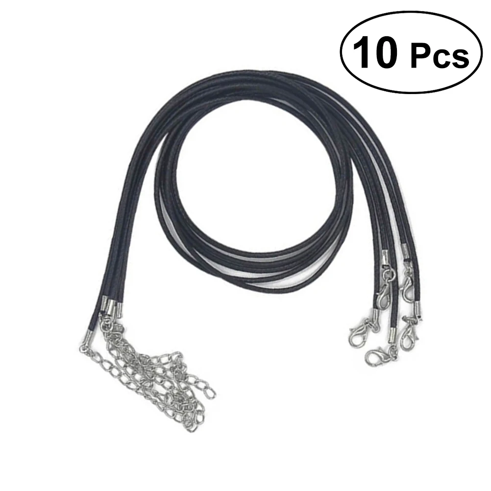 

10 Pcs Wax Rope Necklace Jewelry Cord for Bracelets with Clasp Waxed Making Thread Supplies Adults Cords