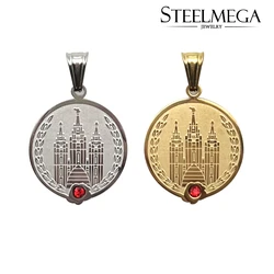 STEELMEGA Stainless Steel Pendant of Salt Lake Temple Medal for Young Virtuous Woman LDS Church for Mormon
