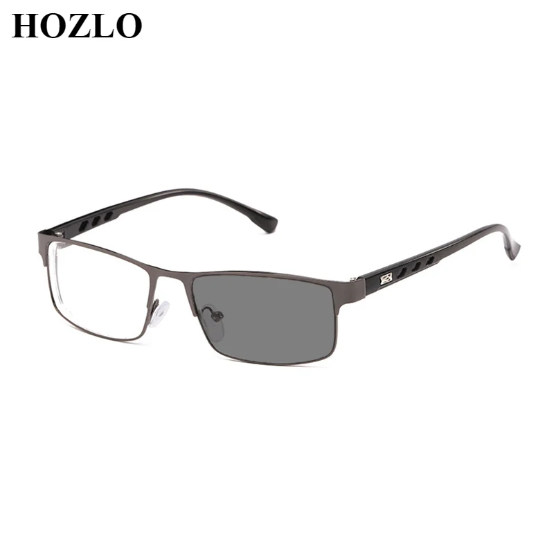 Photochromic Myopia Sunglasses Men Hollow Out Temple Full/Semi Rim Frame Shade Sun Shortsighted Glasses Driving Outdoor Eyeglass