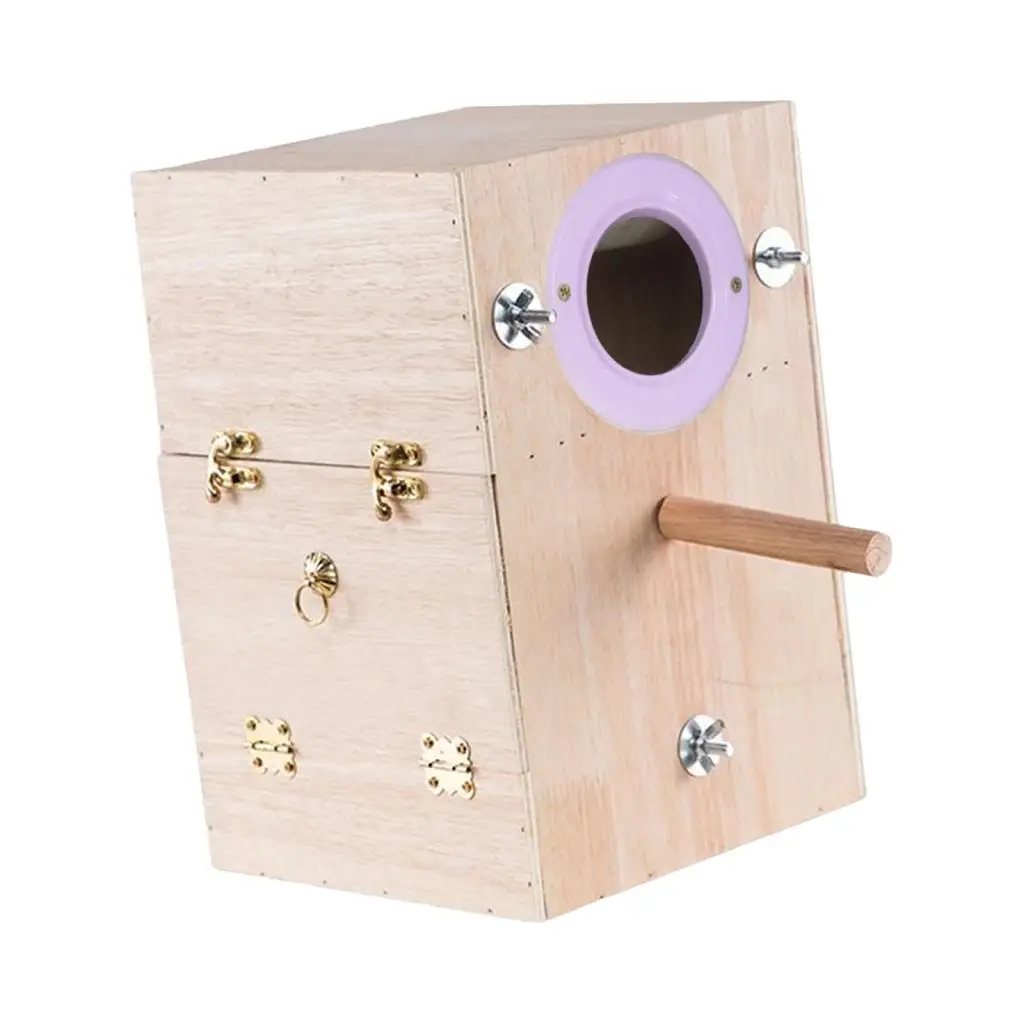 Caja de cría de madera para aves pequeñas y medianas – Nido natural
