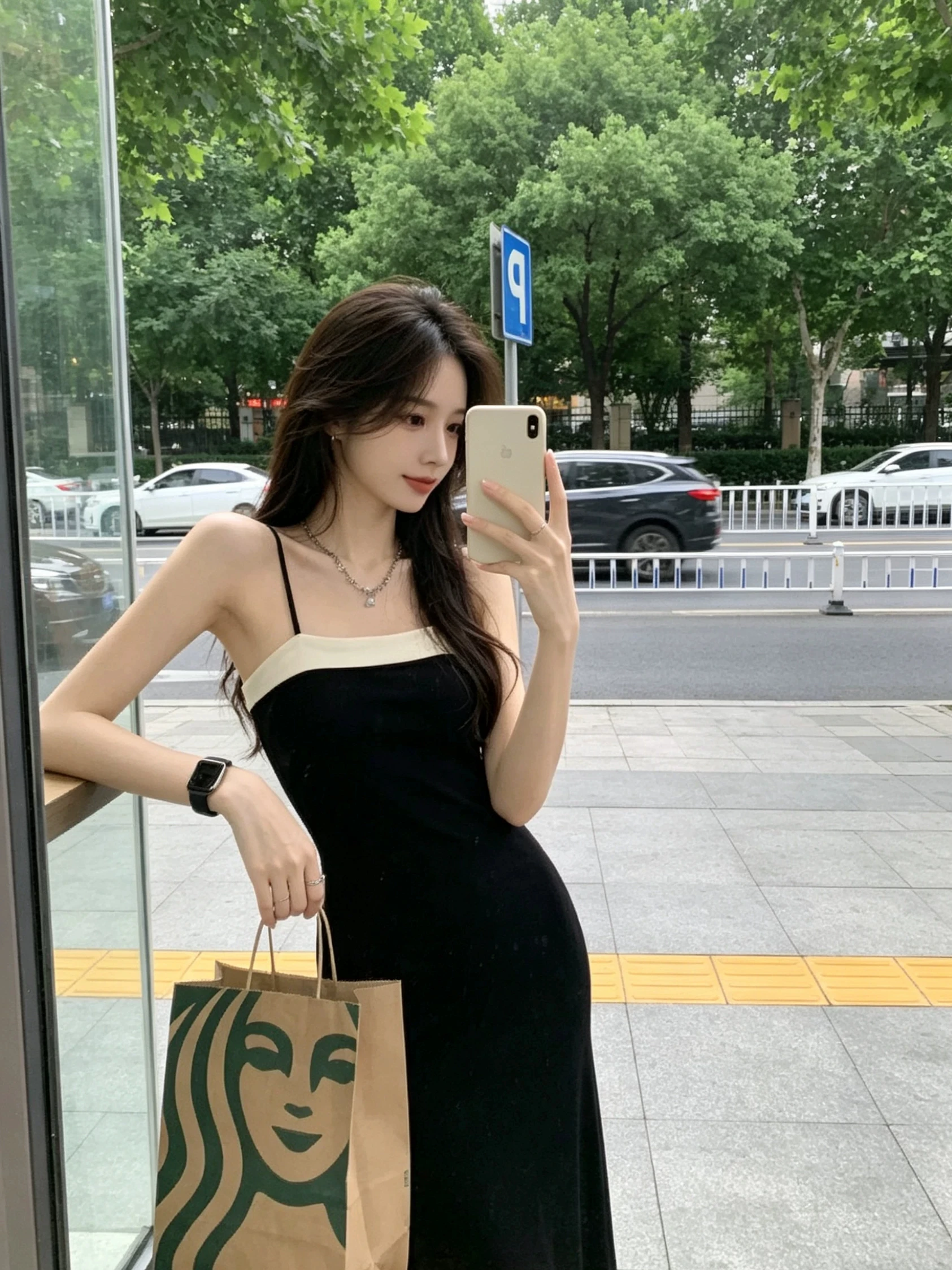 Sweet And Spicy Style Tea Break Dress Women's Summer 2026 New High Waist A-Line Skirt One Step Split Backless Elegant Dress