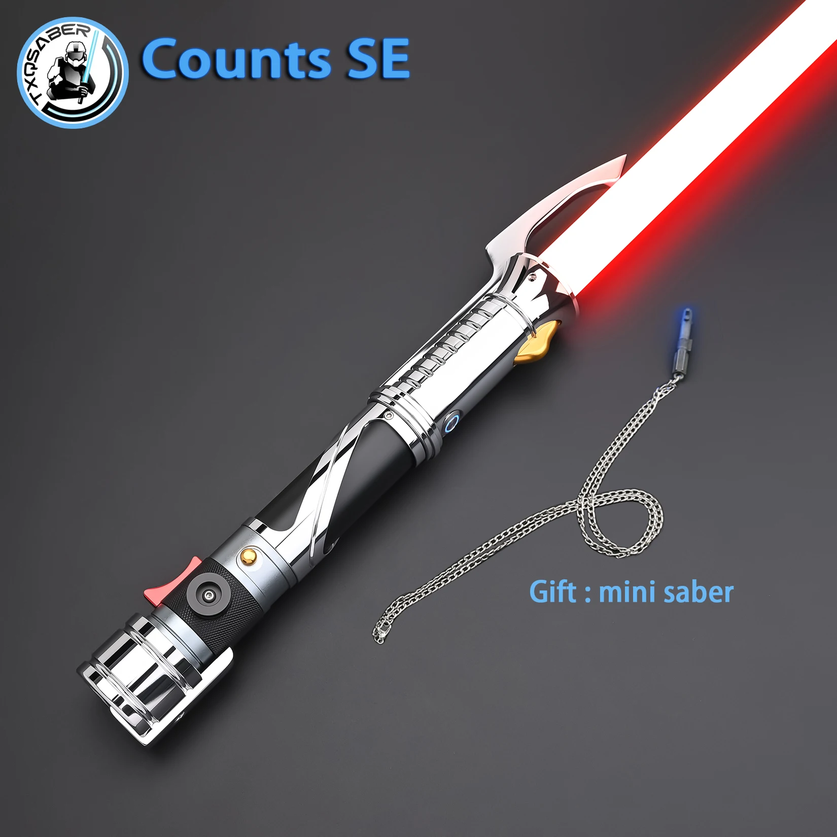 

Counts SE TXQSTUDIO RGB NoePixel laser sword Smooth Swing Metal Hilt lightsaber Bluetooth Control Colors Change Cosplay FOC