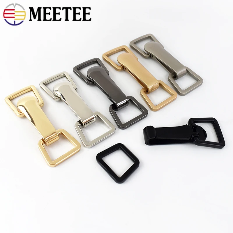 2/4sets Meetee 18*73cm Metal Buttons Garment Hook Buckles Apparel Belt Decor DIY Sewing Clothing Down Coat Supply Accessory