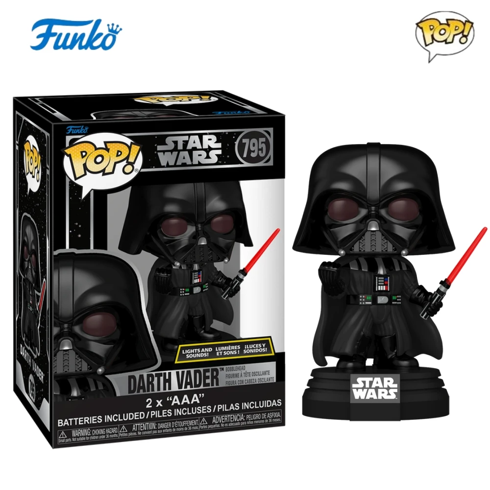 Darth Vader con sable de luz Ahsoka figura de luces y sonidos Funko Pop Star Wars coleccionable edición limitada estatuilla juguete para regalo