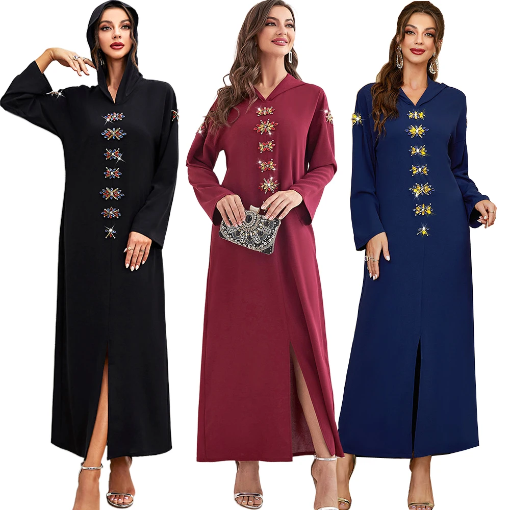 

Muslim Abaya Dubai Turkish Islam Arabic Hijab Dress Kaftan Robe Djellaba Femme African Dresses For Women Caftan Marocain Ramadan