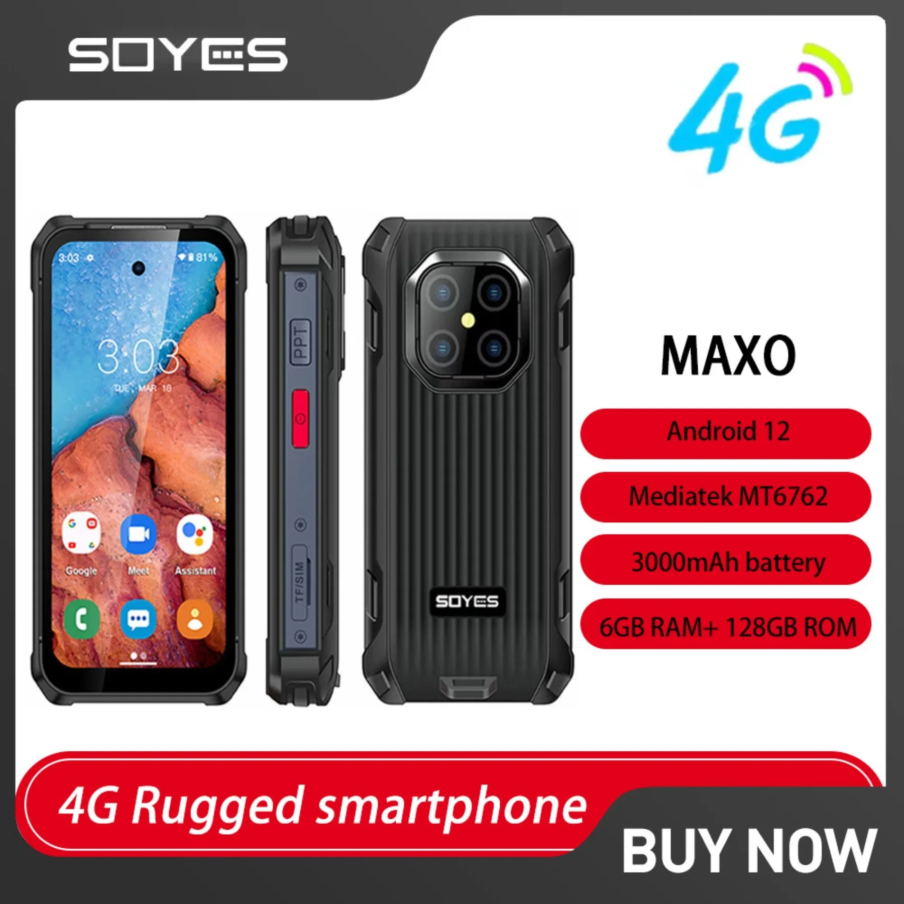 

Мини-прочный смартфон SOYES MAXo 4G, 3,88 дюйма, IPS-экран, IP68, Android12, 6 ГБ + 128 ГБ, маленький телефон, 3000 мАч, разблокировка лицом, ID, мобильный телефон
