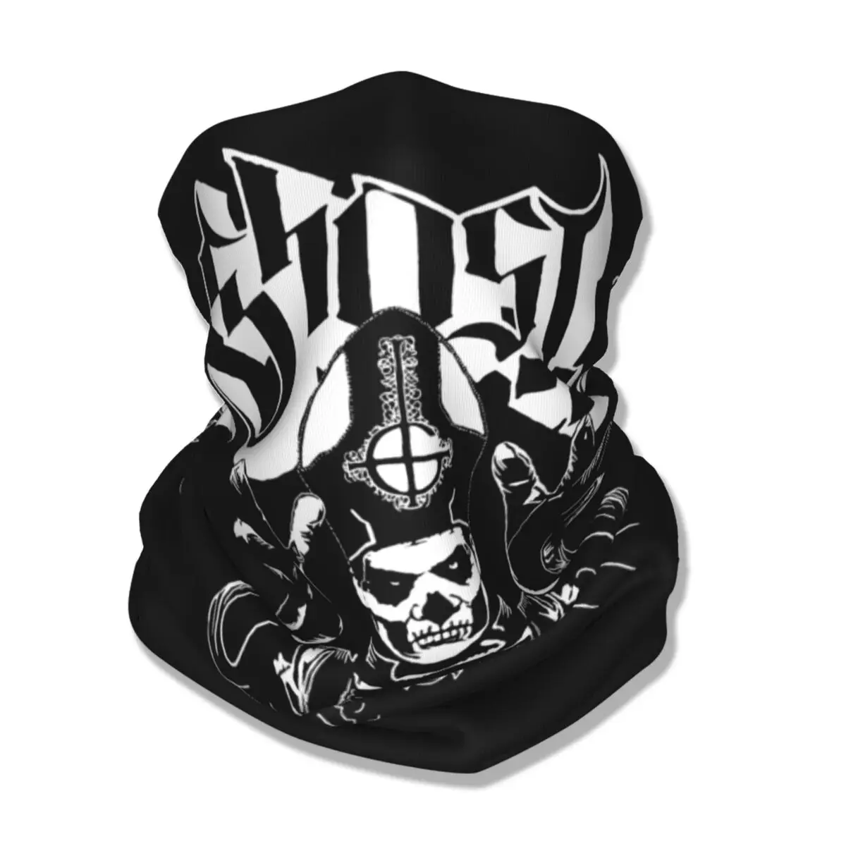 Ghost Band Bandana para el cuello Unisex, polaina estampada, pasamontañas, bufanda mágica, sombreros cálidos para correr, lavable para adultos