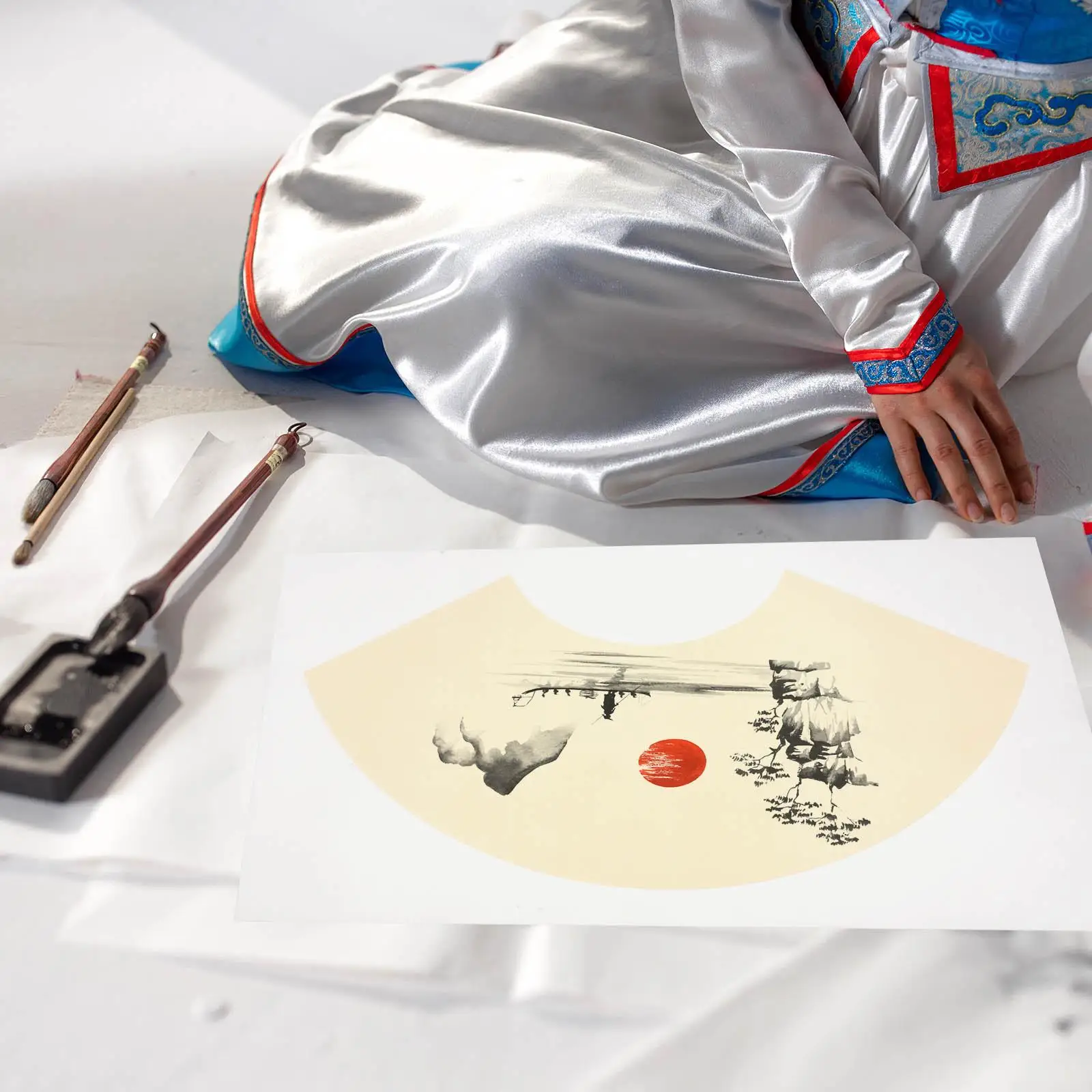 10 Pcs Paint Paper for Kids Chinese Style Calligraphy and Painting Caligraphy Blank Rice Colored