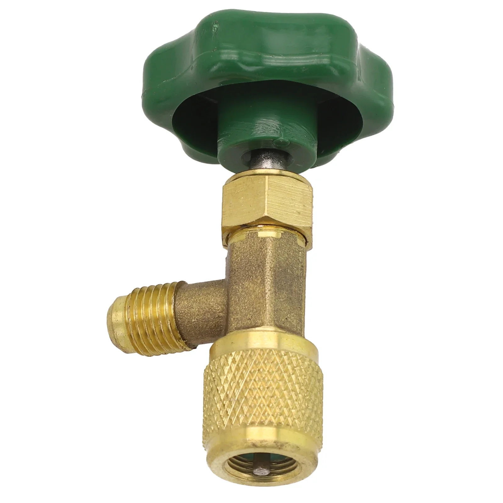 1Pcs 2.76x1.57in Tap Valve Bottle Opener CT341 Air Conditioning For 7/16 28unf Thread Green Metal Opening Valve