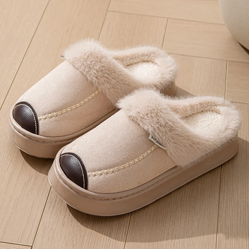 Platform Fluffy Women's Slippers Home Winter Plush Luxury Designer Woman Shoes Flat Trend Indoor Casual Fuzzy Fur Slides Elegant