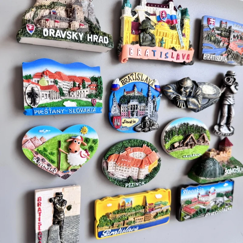 Slovak Fridge Magnets Bratislava Somoska Oravsky Hrad Havranok Pezinok Slovakia Collection Magnetic Refrigerator Sticker Gifts