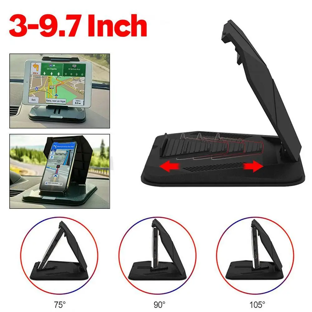 Car Phone Holder Dashboard Anti-Slip GPS Mount Cradle Flat Panel Navigator Support Sun Protection For 3.0-9.7 inch Smartphone