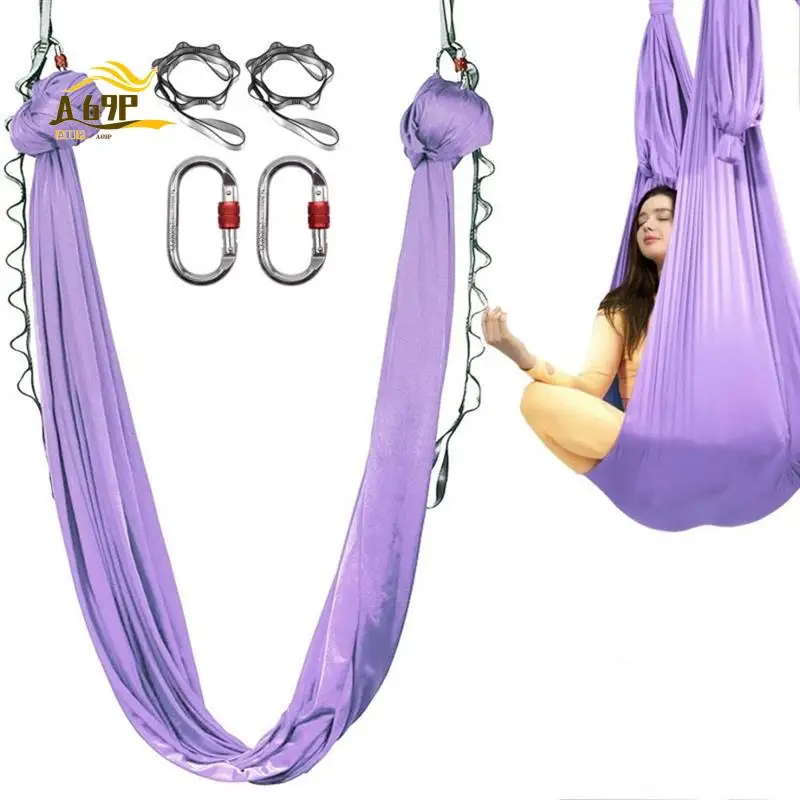 

A69P-Aerial Yoga Hammock 2.8M Wide Yoga Hammock Home Indoor Fixed Rope Hanging Cloth Suitable For All Levels Of Fitness