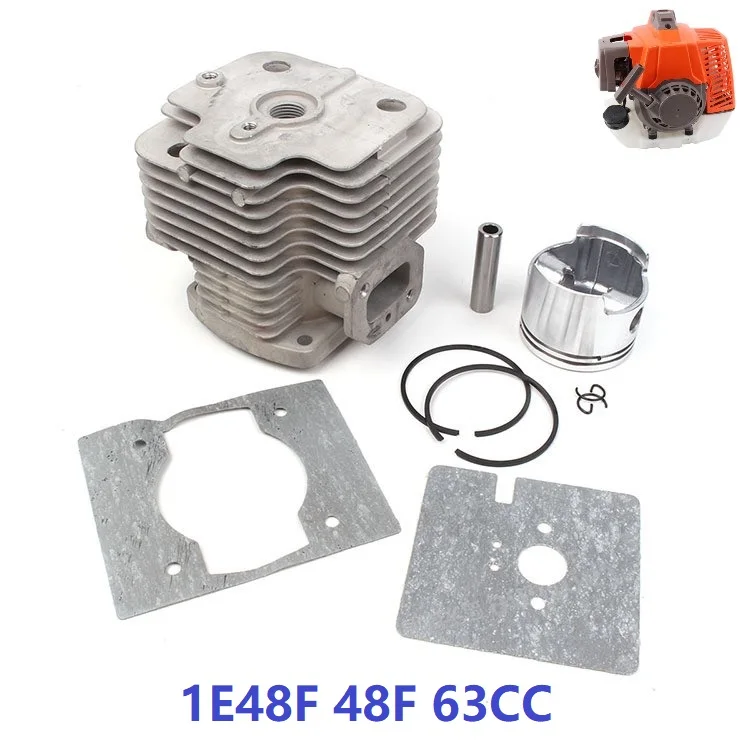 48mm Cylinder & Piston Gasket Kit fits 1E48F 48F 63CC 6300 2 Stroke Engine Motor Earth Auger Drill Blower Sprayer Zylinder Parts