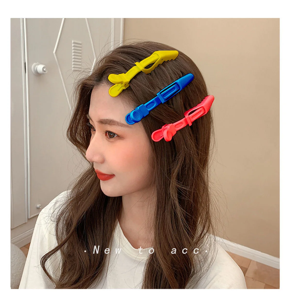 2022 New Hairdressing Clips For Barber Salon Coiled Cut Hair Long Side Positioning Clip