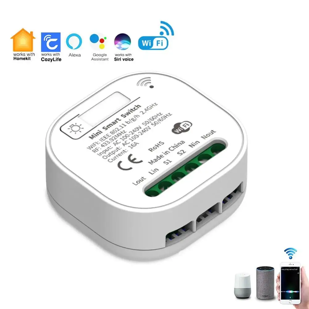 16A New Cozylife Smart Switches Wireless Homekit Smart Breaker Voice Remote Control Bluetooth-compatible WiFi Smart Switch