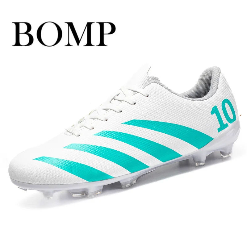 

New Arrival White Men's Soccer Shoes Non-slip Grass Football Sport Shoes For Women Light Training TF/FG Soccer Cleats Children