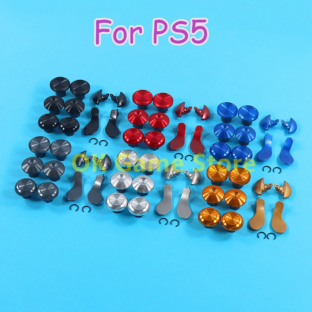 

10Sets Replacement Multi-Color Metal Button 8 in 1&12 in 1 For PS5 Edge Elite Handle High Low Rocker Cap Paddle Back Button