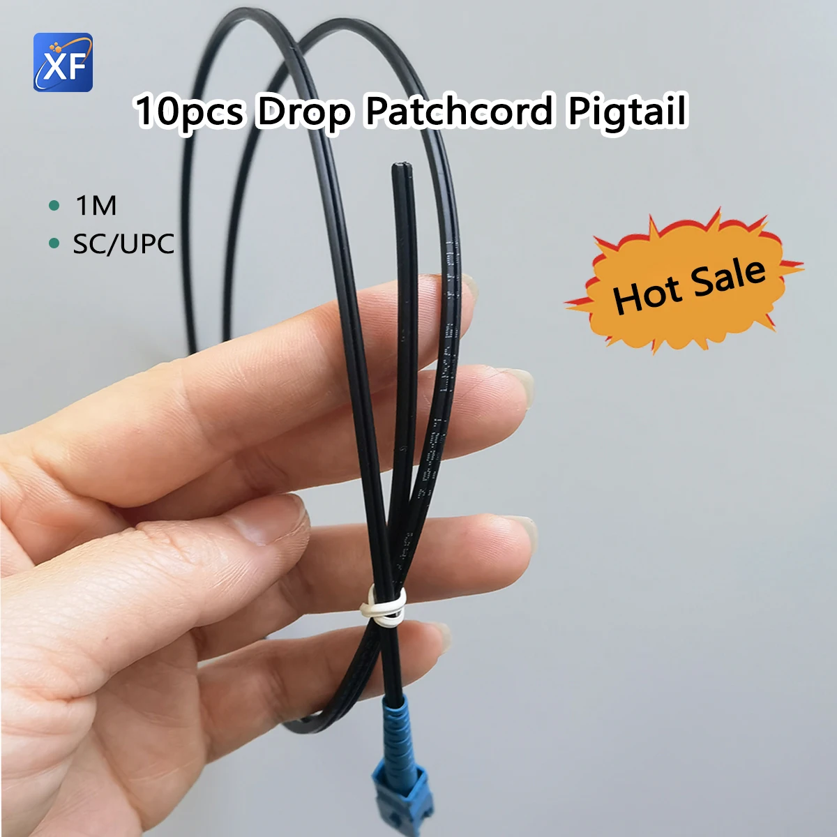 10pcs Fiber Drop Pigtail 1M SC/UPC Simplex Mode Indoor FTTH/ODF Network Optical Fiber Tail Cable High Quality