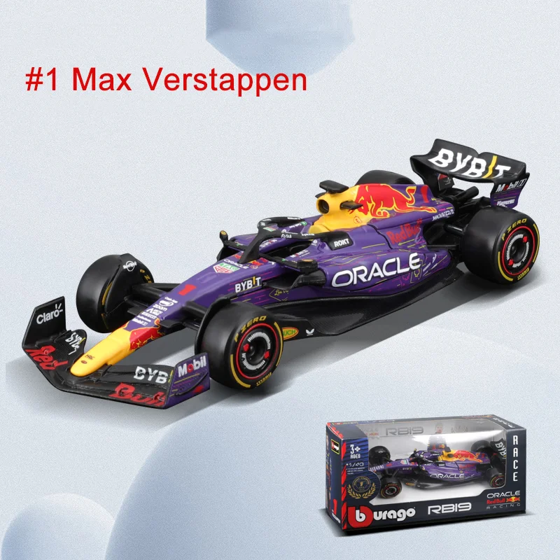 In Stock New 2024 Bburago F1 1:43 Red Bull Racing Rb19 Las Vegas Version Alloy Miniature Diecast Model #1 Max Verstappen Toy Car