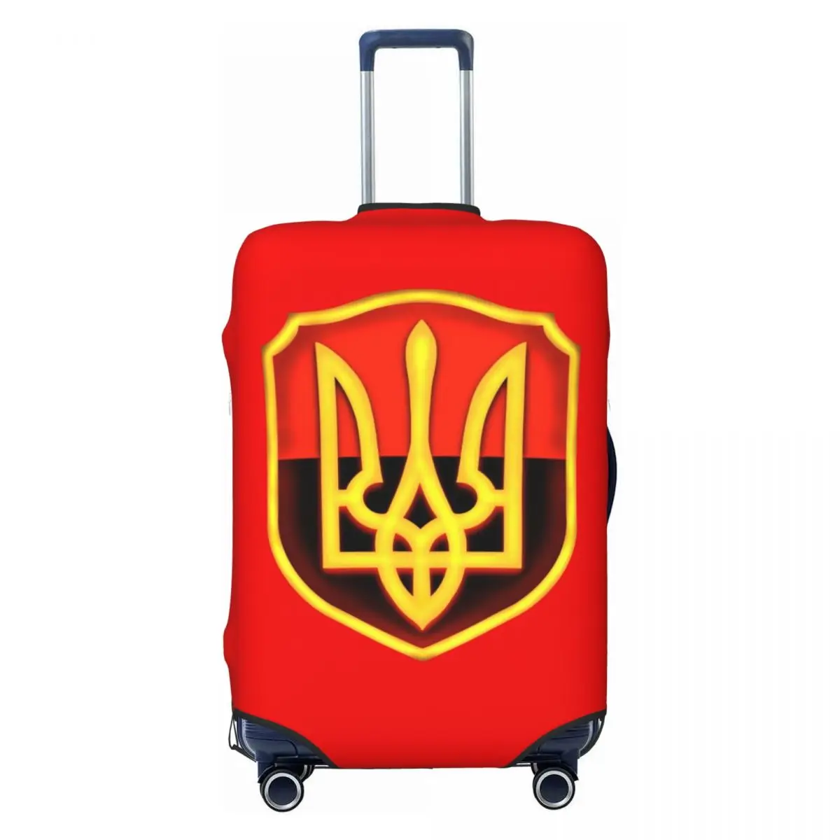 

Custom Ukraine Flag Shield Tryzub Luggage Cover Fashion Ukrainian Patriotic Suitcase Protector Covers Suit For 18-32 inch