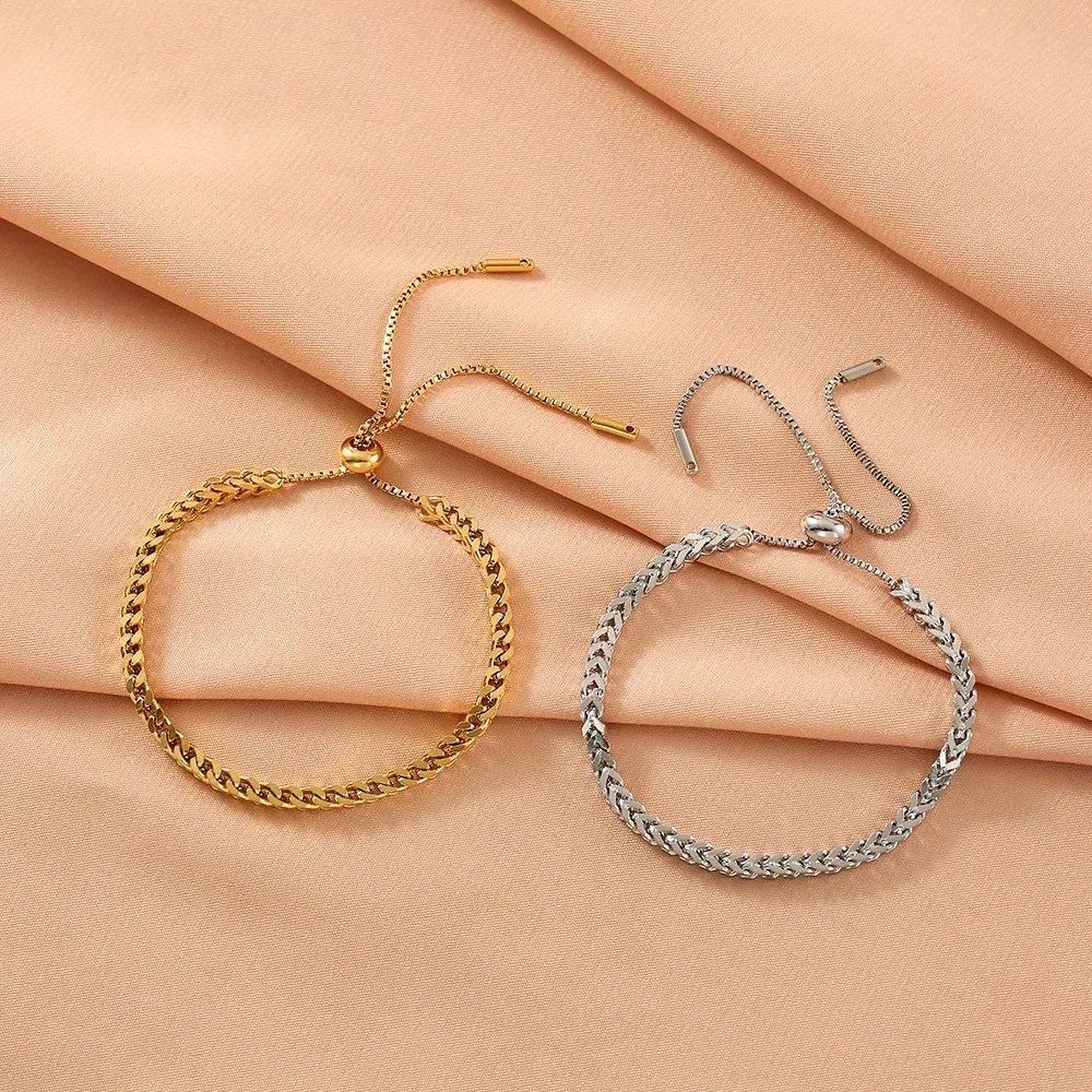عالية الجودة 26 سنتيمتر الفولاذ المقاوم للصدأ سوار تصميم جديد قابل للتعديل ربط سلسلة أساور مقاوم للماء موضة الهيب هوب/روك سوار #3