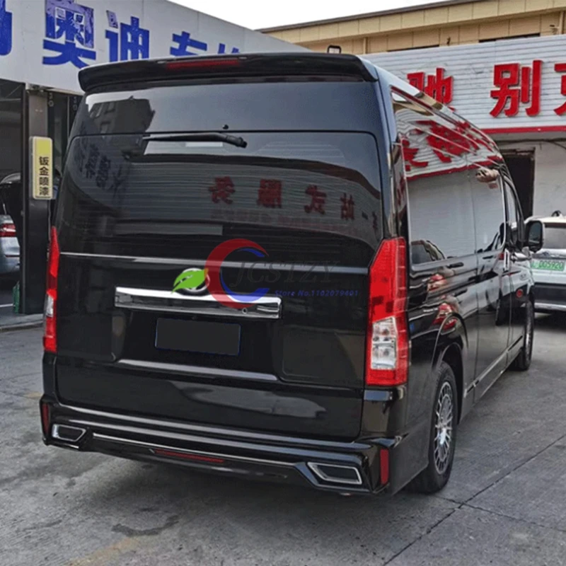 

For Toyota Hiace 2019 to 2022 Rear Roof Spoiler ABS Plastic Unpainted Primer Rear Trunk Wing Lip Spoiler Car Styling Decoration