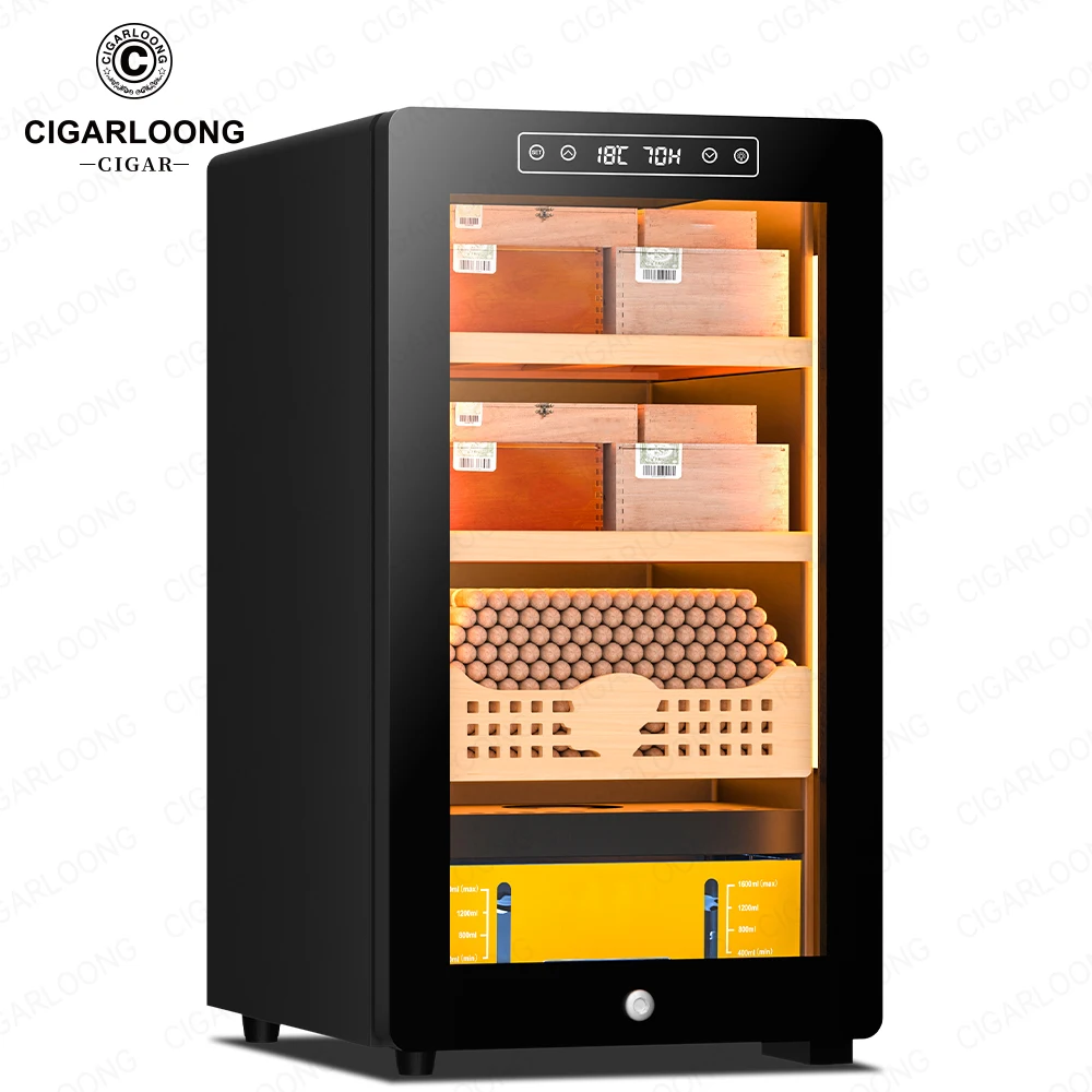 36C CIGARLOONG Cost-effectiveness Humidor Constant Humidity Compressor Cedar Wood Cigar Humidor Cabinet