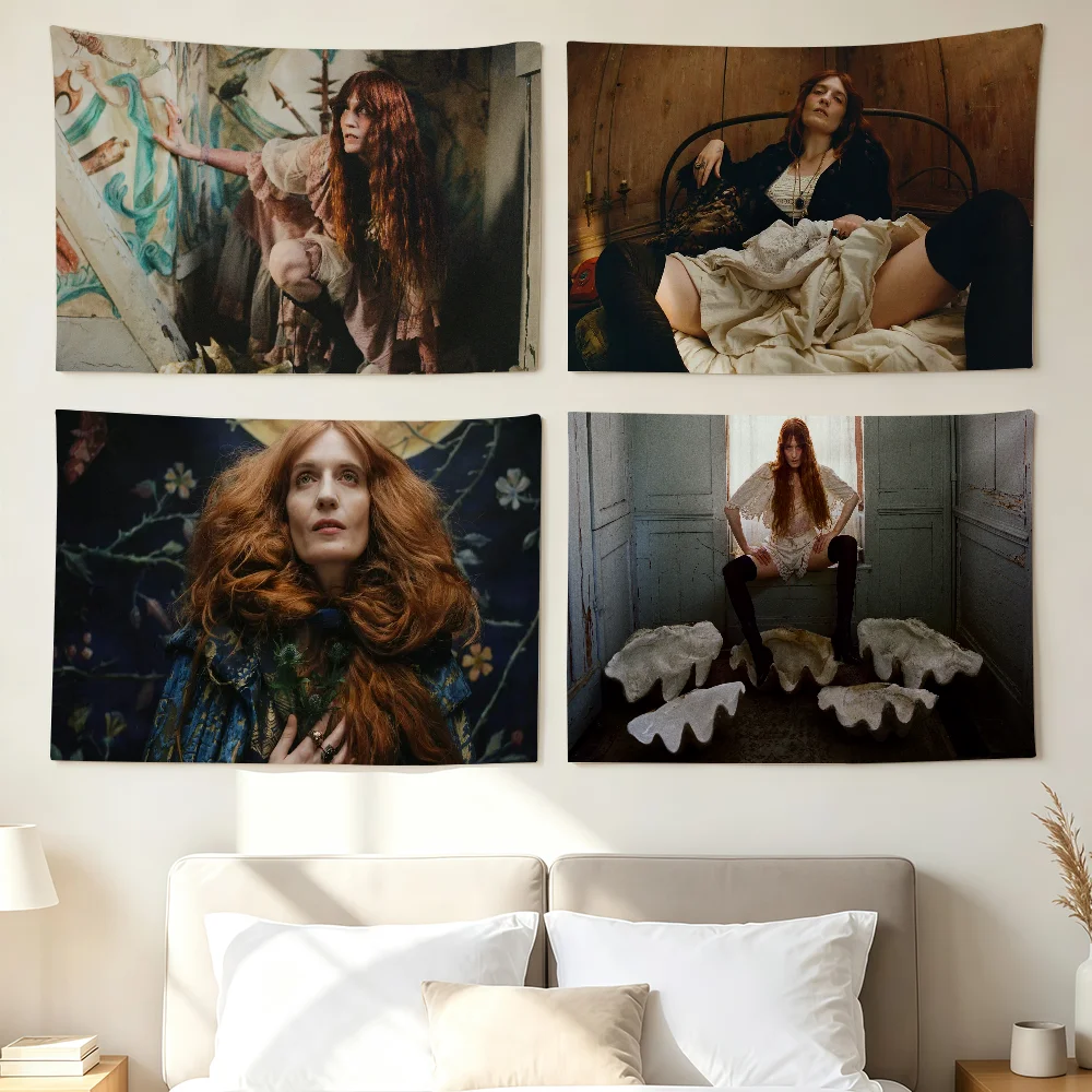 Singer F-Florence W-Welch Everybody Scream Flag Wall Decorations Home Decor Suitable For Living Bedrooms Dormitories Parties