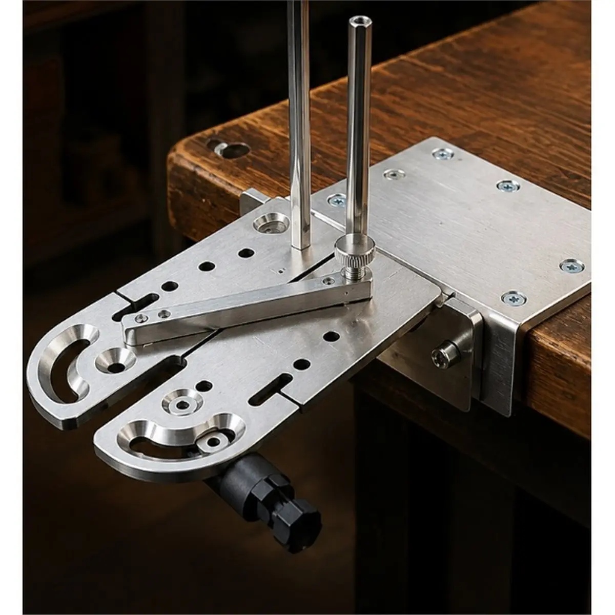 1set Stainless Steel Jewelrys Workbench Support Bar for Engraving, Sawing, Filing, and Polishing - Long-Lasting Clamp