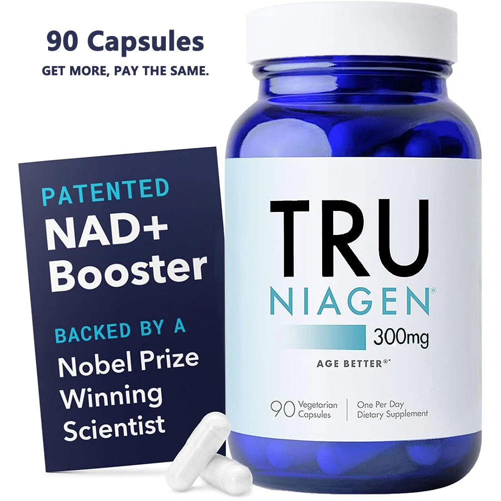 

TRU NIAGEN Patented NAD+ Supplement for Anti Aging and Cell Regeneration, 300mg Niagen, Supports Cellular Energy, Brain, Muscle