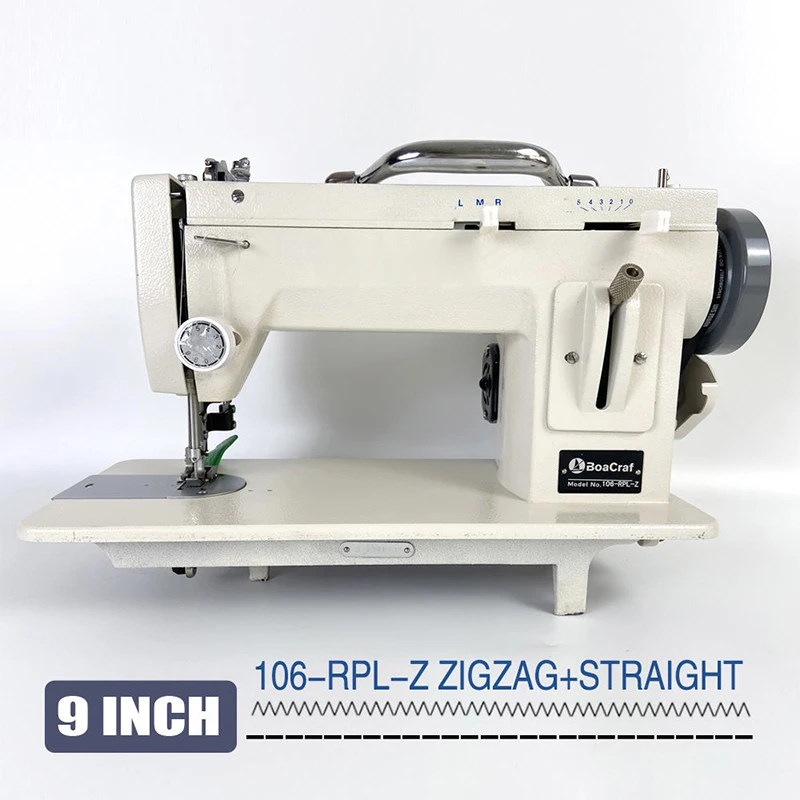 Portable Electric Thick Material Sewing Machine Walking Foot Zigzag Stitch 7/9inch Arm Leather And Heavy-Duty Sewing Machine