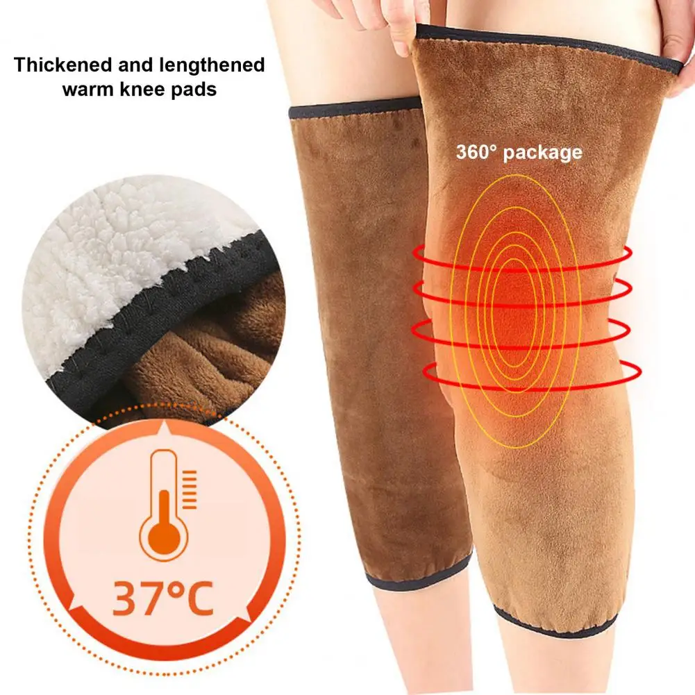 Cozy Leg Sleeves with Easy On/off Zipper Knee Warmer with Elastic Shrink Design Winter Knee for Arthritic for Skiing for Warmth