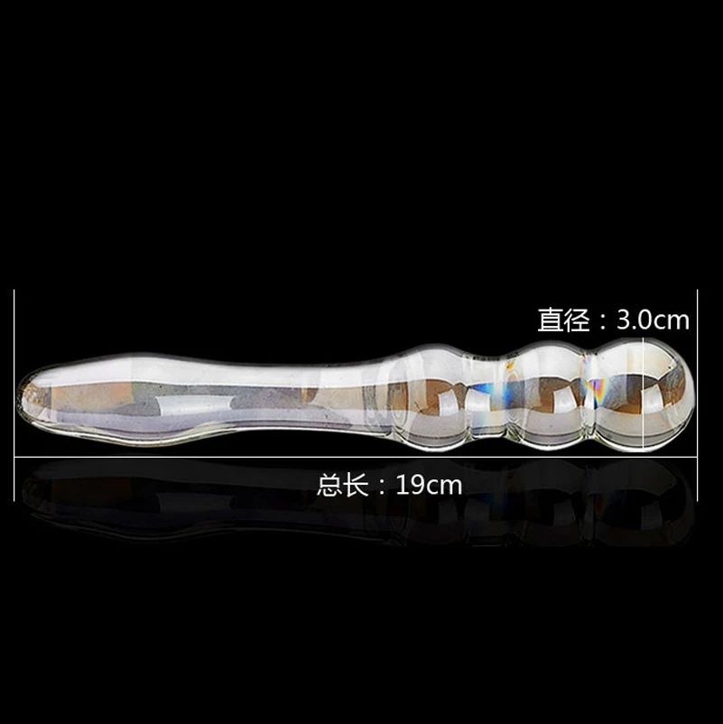 19cm Glass beads Anal Plug Penis butt plug Nightlife anus backyard stopper Dildo adult toys Adult Gay Sex Toys for Men Women