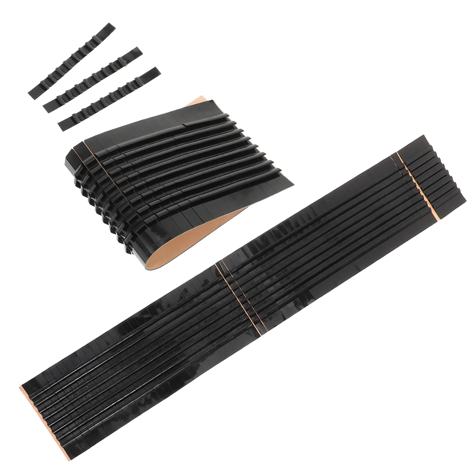 

100 Pcs Coat Hanger Anti-slip Stickers Silicone Strips Anti-skid Grip Wooden Hangers Non Parts Black
