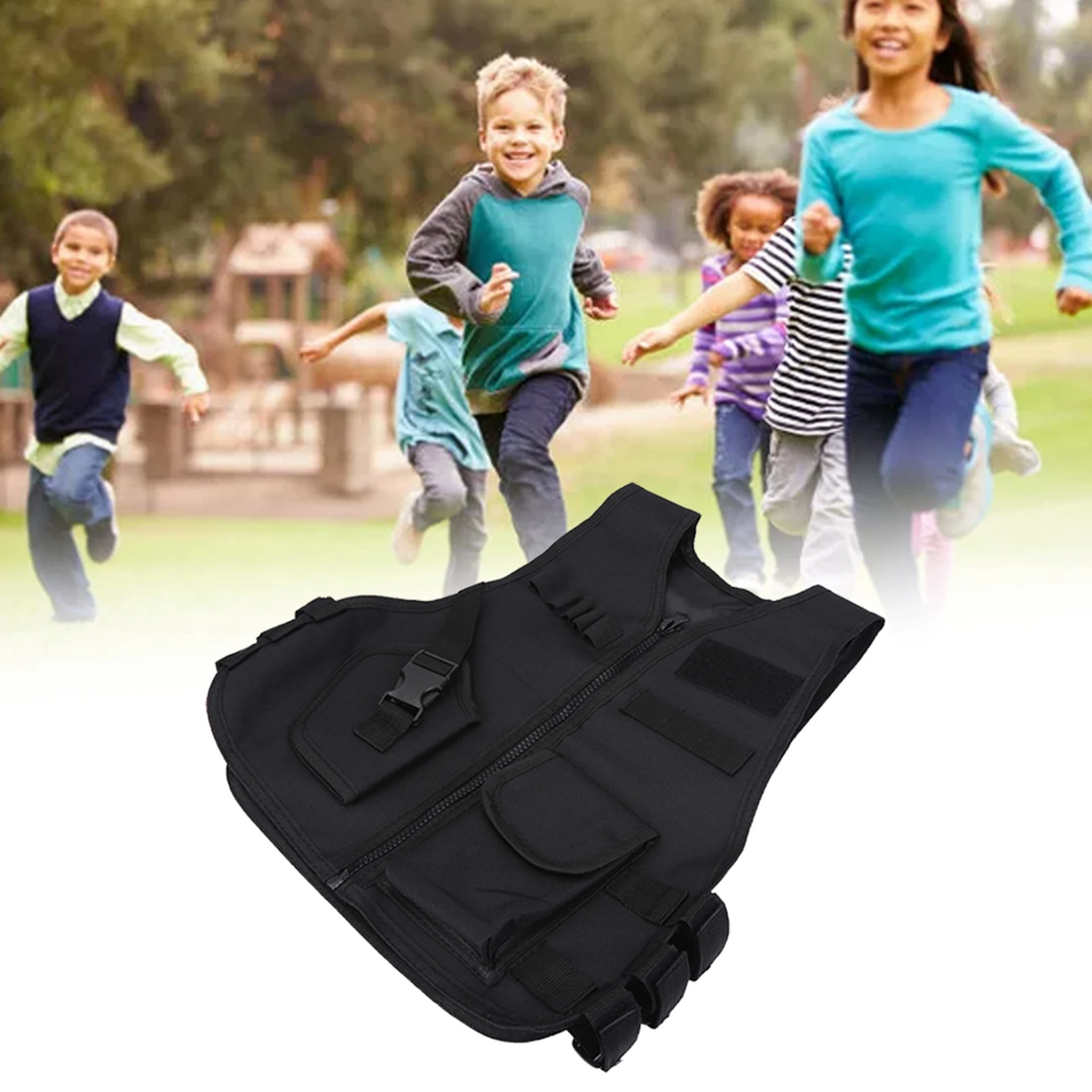 الأطفال تكتيك سترة طفل سترة قابلة للتعديل تنفس الأطفال أطفال سترة واقية صدرية لألعاب الصيد في الهواء الطلق #3