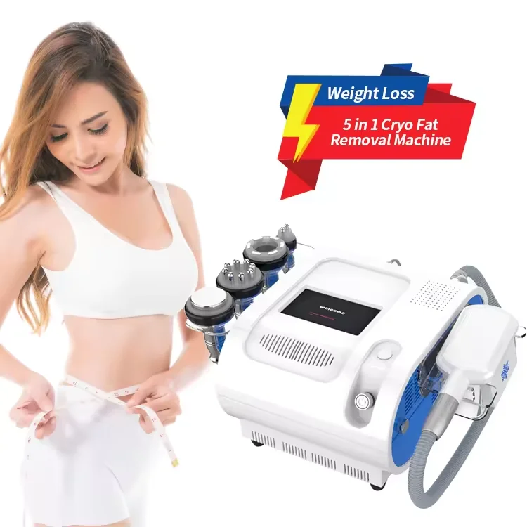 5 in 1 40K RF Body Contouring Machine Hot Cold Cryotherapy Skin Tightening Lifting Slimming Beauty Salon Equipment