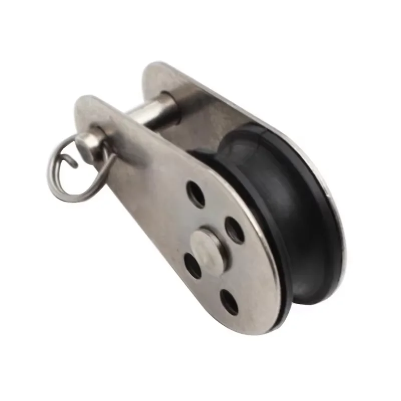 1pcs Swivel Pulley Stainless Steel Nylon for Boat Yacht Marine Ship Rope, Sailboat Rigging Hardware Accessory